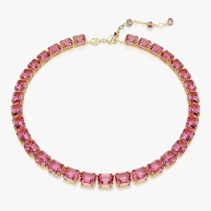 Authentic Swarovski Millenia Pink Crystal Exclusive Collection Necklace in Gold